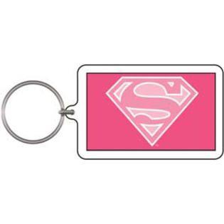 Pink Supergirl Logo - Officially Licensed DC Comics Pink Supergirl Logo Keychain