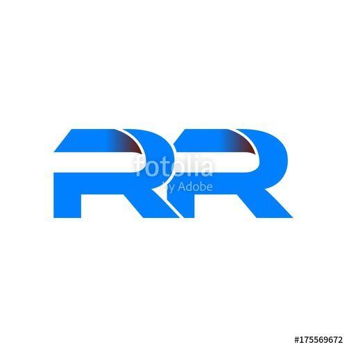 Blue RR Logo - rr logo initial logo vector modern blue fold style