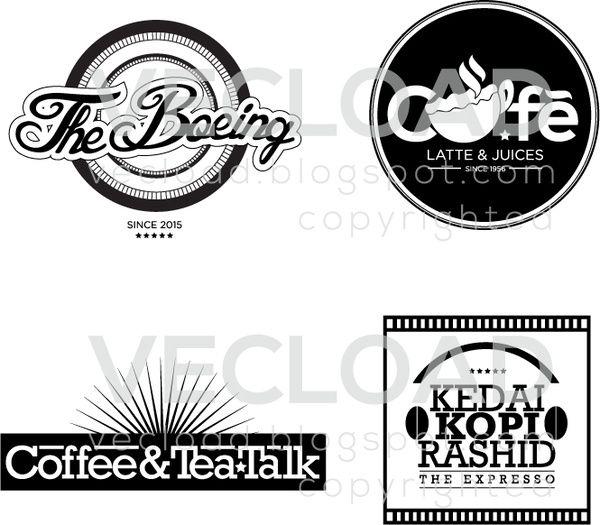 Artistic Black and White Restaurant Logo - Cafe restaurant logo Free vector in Adobe Illustrator ai ( .ai ...