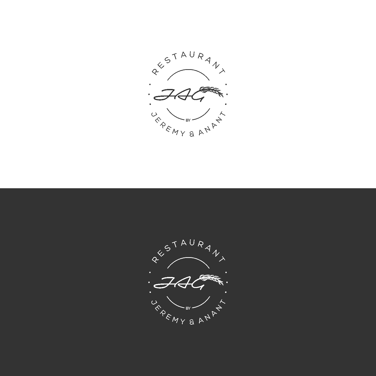 Artistic Black and White Restaurant Logo - Upmarket, Elegant, French Restaurant Logo Design for 