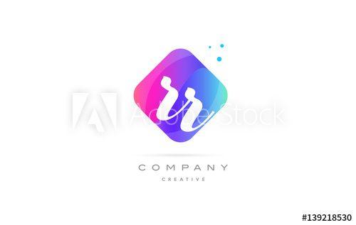 Blue RR Logo - rr r pink blue rhombus abstract hand written company letter logo