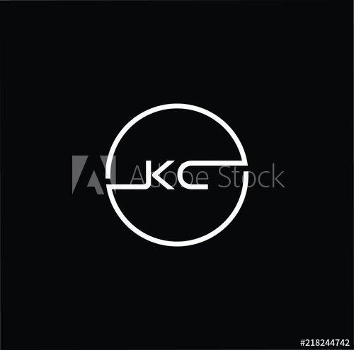 KC Circle Logo - Initial letter KC CK minimalist art monogram circle shape logo ...