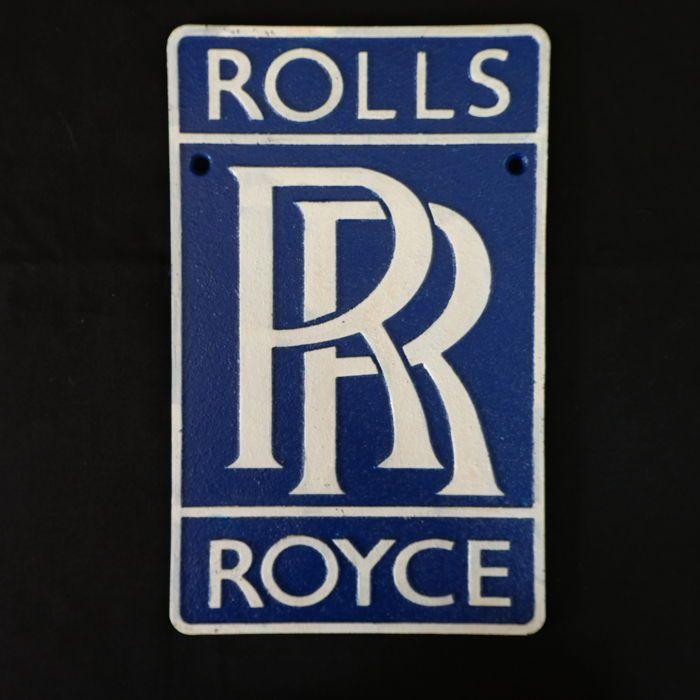 Blue RR Logo - Rolls Royce RR logo sign - made of Iron - Catawiki