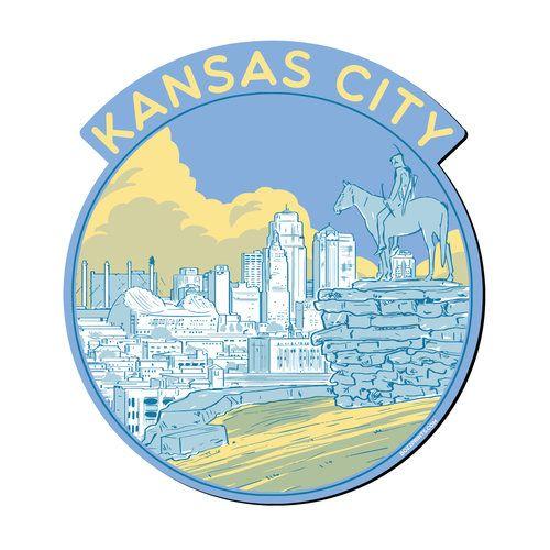 KC Circle Logo - Kansas City Circle Sticker