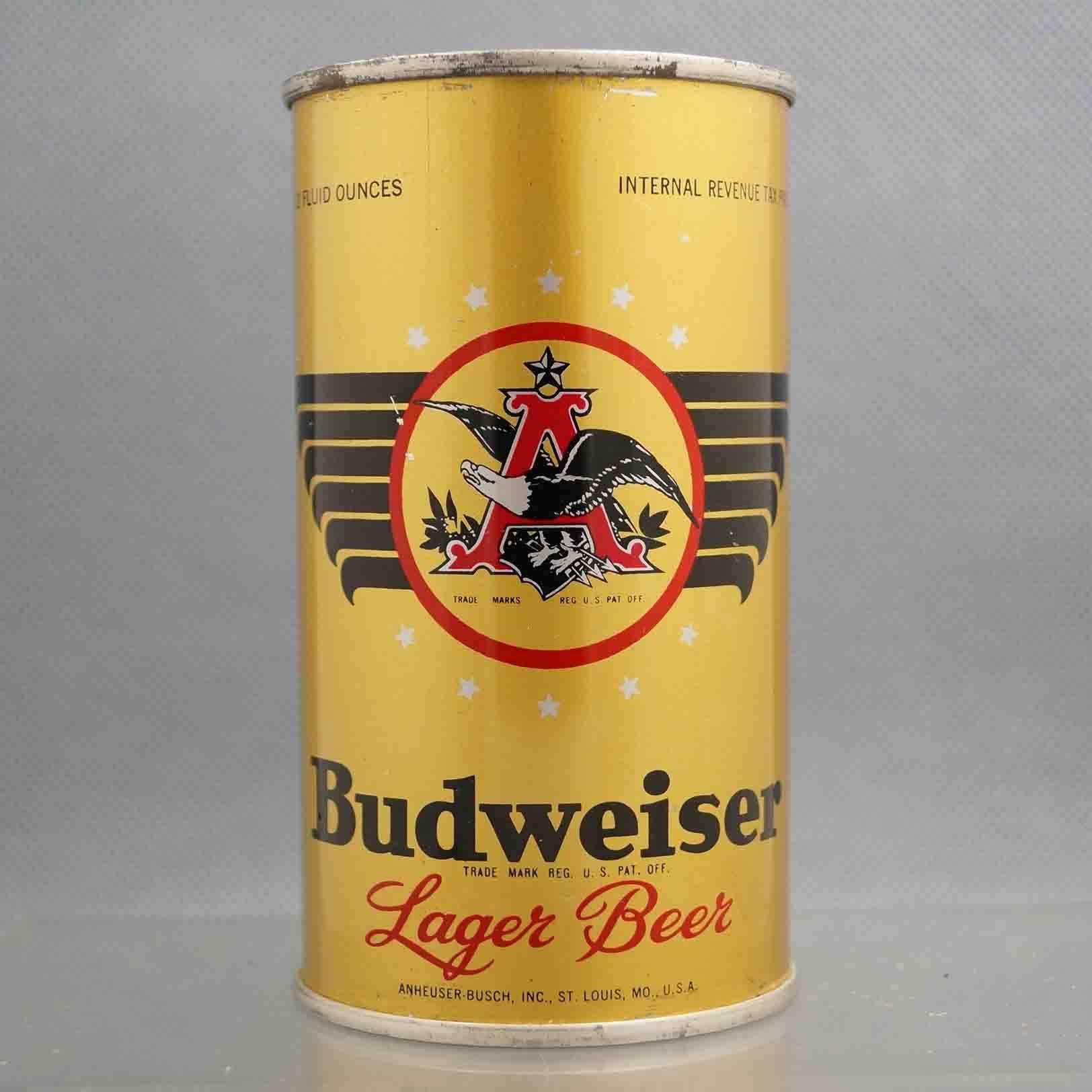 Budweiser Lager Logo - Budweiser 44 7 Flat Top Beer Can