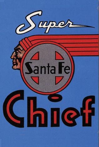 Blue RR Logo - Santa Fe Super Chief RR Logo Postcard – Guerrilla Graphix