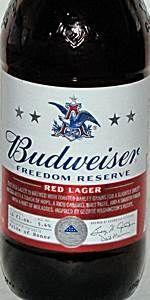 Budweiser Lager Logo - Budweiser Freedom Reserve Red Lager | Anheuser-Busch | BeerAdvocate