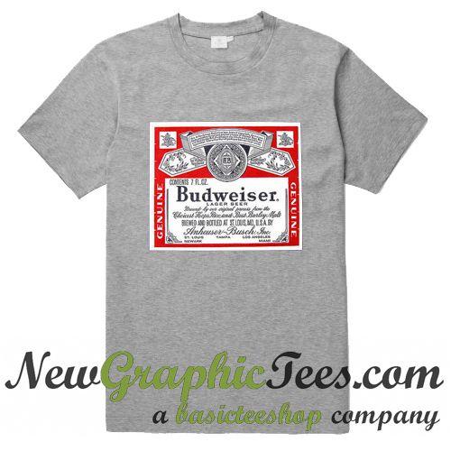 Budweiser Lager Logo - Budweiser Lager Beer Logo T Shirt