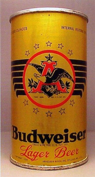 Budweiser Lager Logo - Budweiser Lager beer Can from Anheuser-Busch Inc.