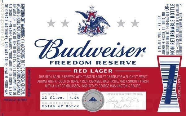 Budweiser Lager Logo - Budweiser Freedom Reserve Red Lager Beer, Missouri | prices, stores ...