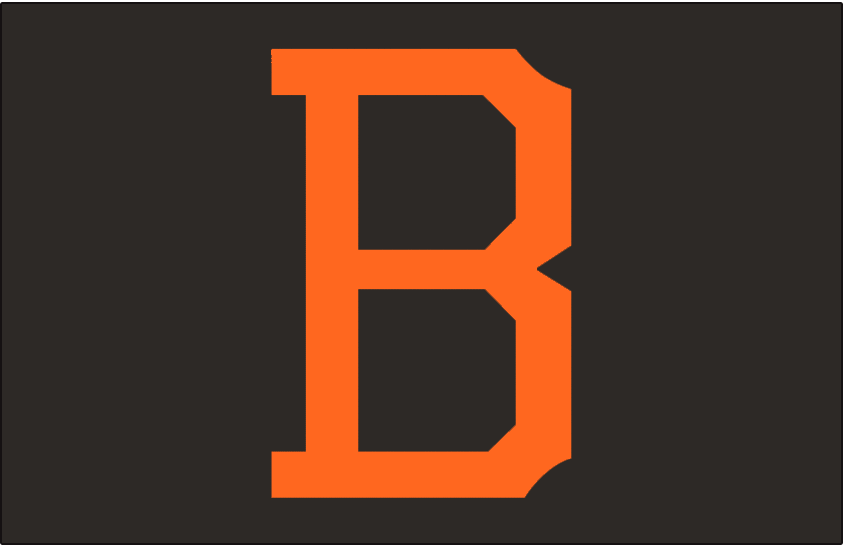 Black and Orange B Logo - 1963: the only year that the O's cap was bird-less. | orioles ...