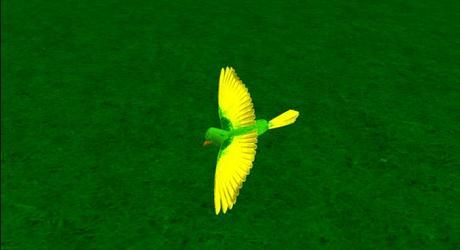 Yellow Bird in Circle Logo - Second Life Marketplace - Green-Yellow Bird that Flies (not in a ...