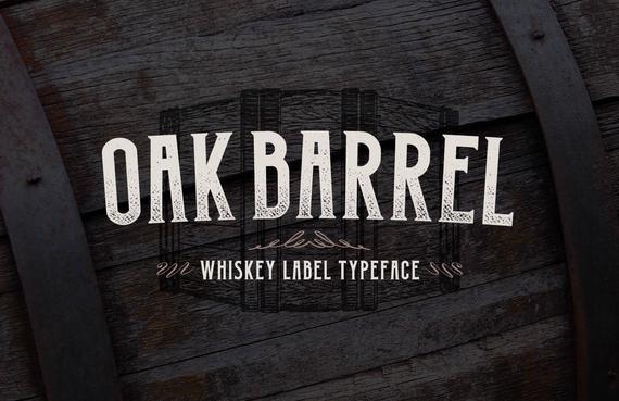 Vintage Whiskey Logo - Classic Vintage Whiskey Barrel Digital Font Download for Logos