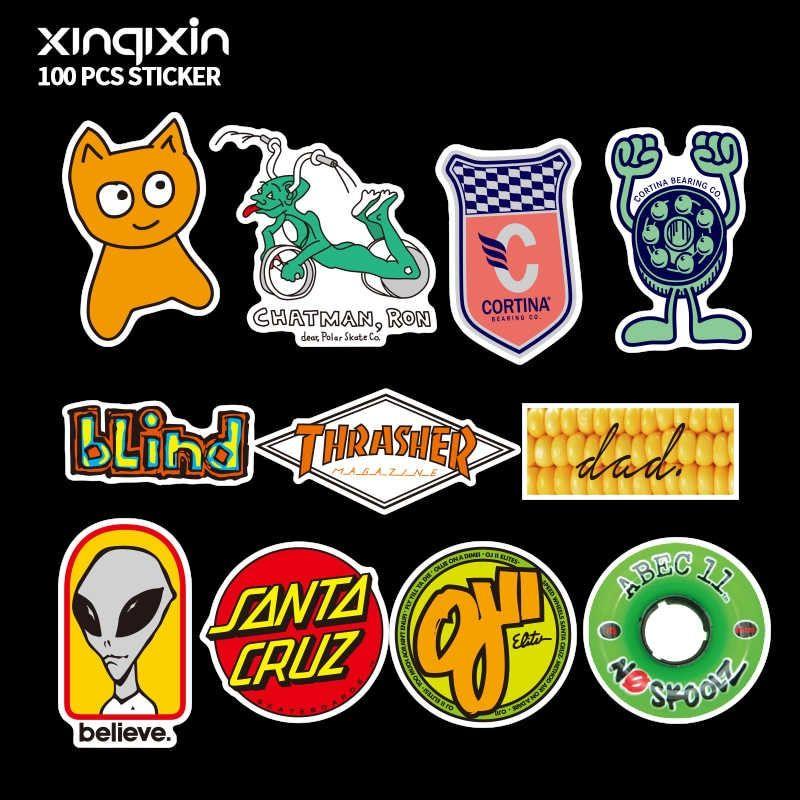 Cool Skateboard Logo - Detail Feedback Questions about 100 PCS Mix brand logo Stickers for ...