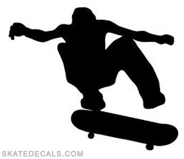 Cool Skateboard Logo - Skateboader Silhouette Stickers Decals Skateboarding 1 Silhouette