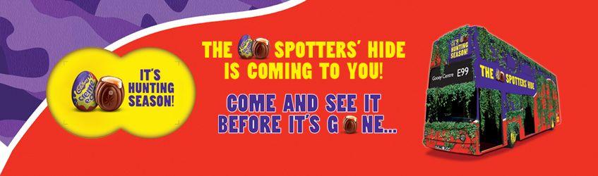 Cadbury Egg Logo - Cadbury: Creme Egg Spotter's Hide Bus - Eventeem
