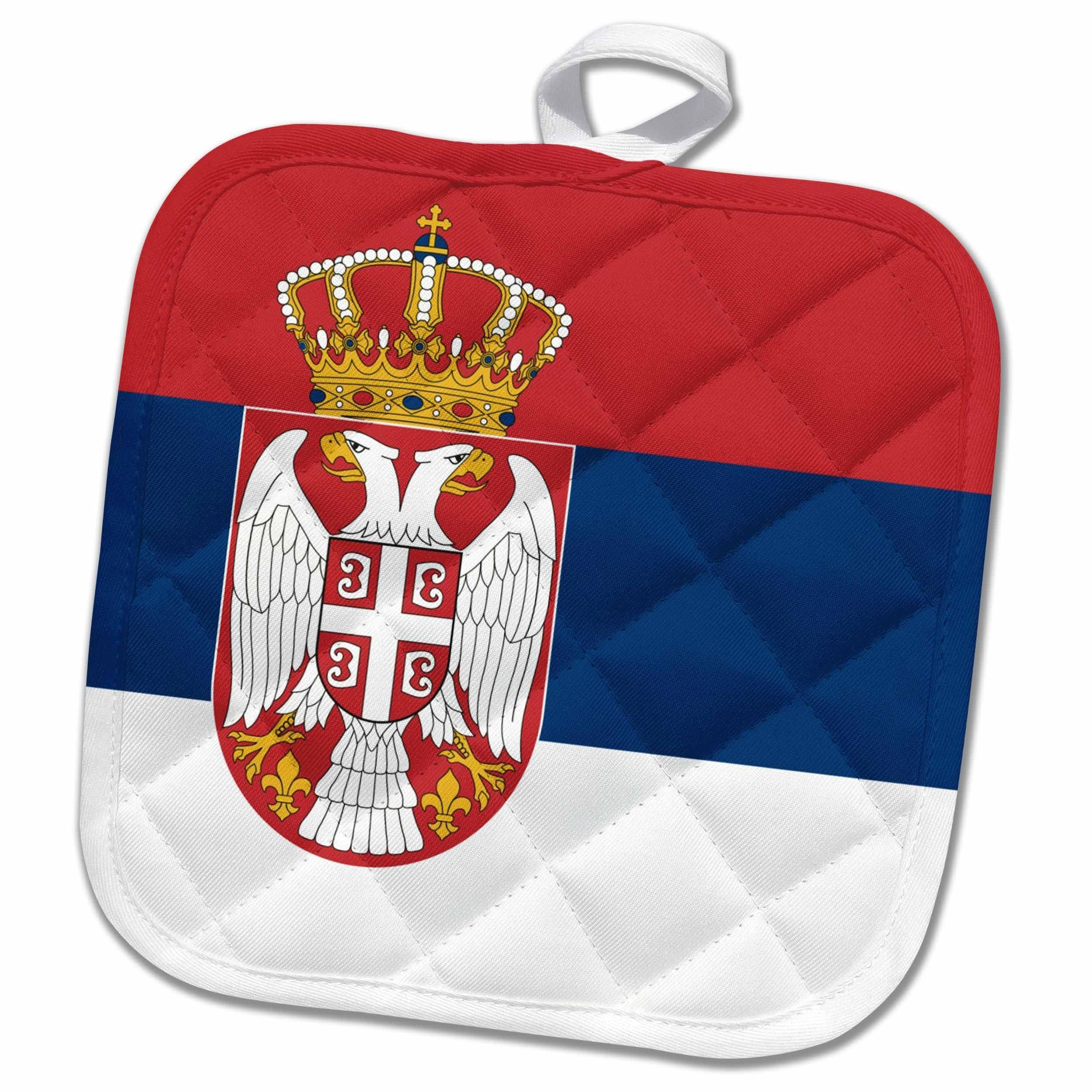 Two-Headed Red Eagle Logo - Galleon - 3dRose InspirationzStore Flags - Flag Of Serbia Serbian ...