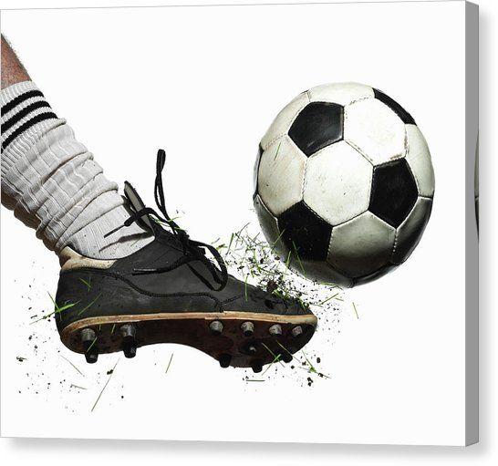 Shoe Kicking Soccer Ball Logo - Foot Kicking Soccer Ball by Steve Bronstein