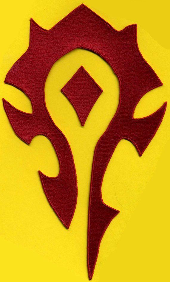 World of Warcraft Horde Logo - World of Warcraft HORDE Logo Patch 7 x 11.5 | Etsy