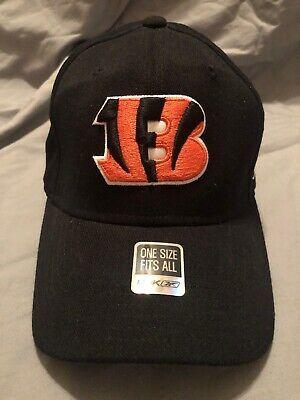 Black and Orange B Logo - CINCINNATI BENGALS NFL Reebok Sideline Black Hat Cap Orange B Logo ...
