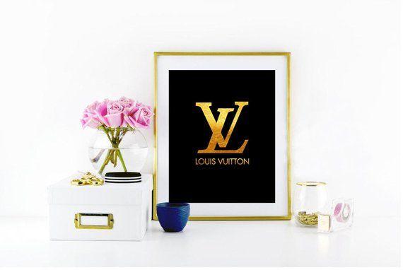 LV Flower Logo - Louis Vuitton prints Fashion prnits Louis Vuitton Logo LV | Etsy