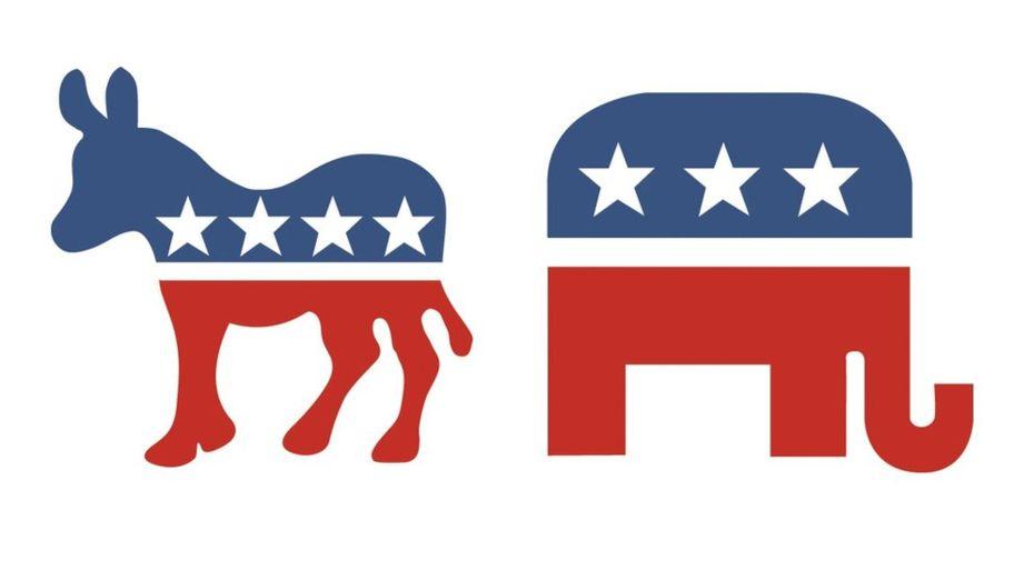Democrat Logo - US election: Why a Republican elephant and Democratic donkey? - CBBC ...