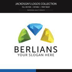 3 Diamonds Logo - Blue Logos - Premium Design | Aheek