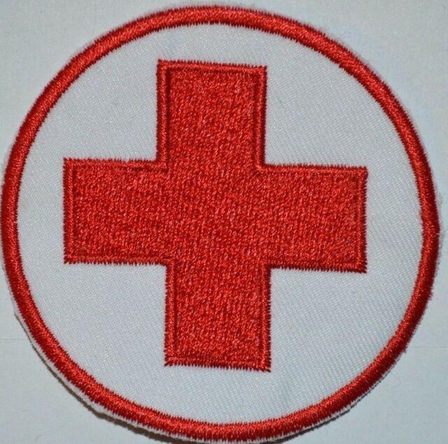Medical Red Cross Logo - Red Cross Humanitarian Medical Help Embroidered Iron Sew on Patch ...