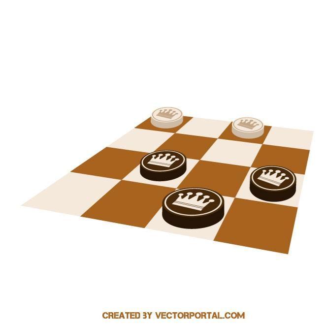 Checkers Game Logo - Checkers game vector image - Download at Vectorportal