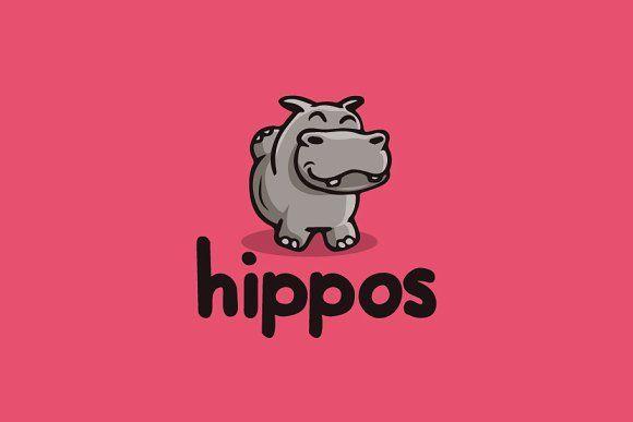 Hippo Sports Logo - Hippo Cartoon Logo ~ Logo Templates ~ Creative Market