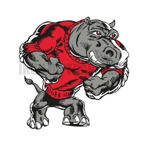 Hippo Sports Logo - Custom or design personalized Hippopotamus logo iron on stickers ...