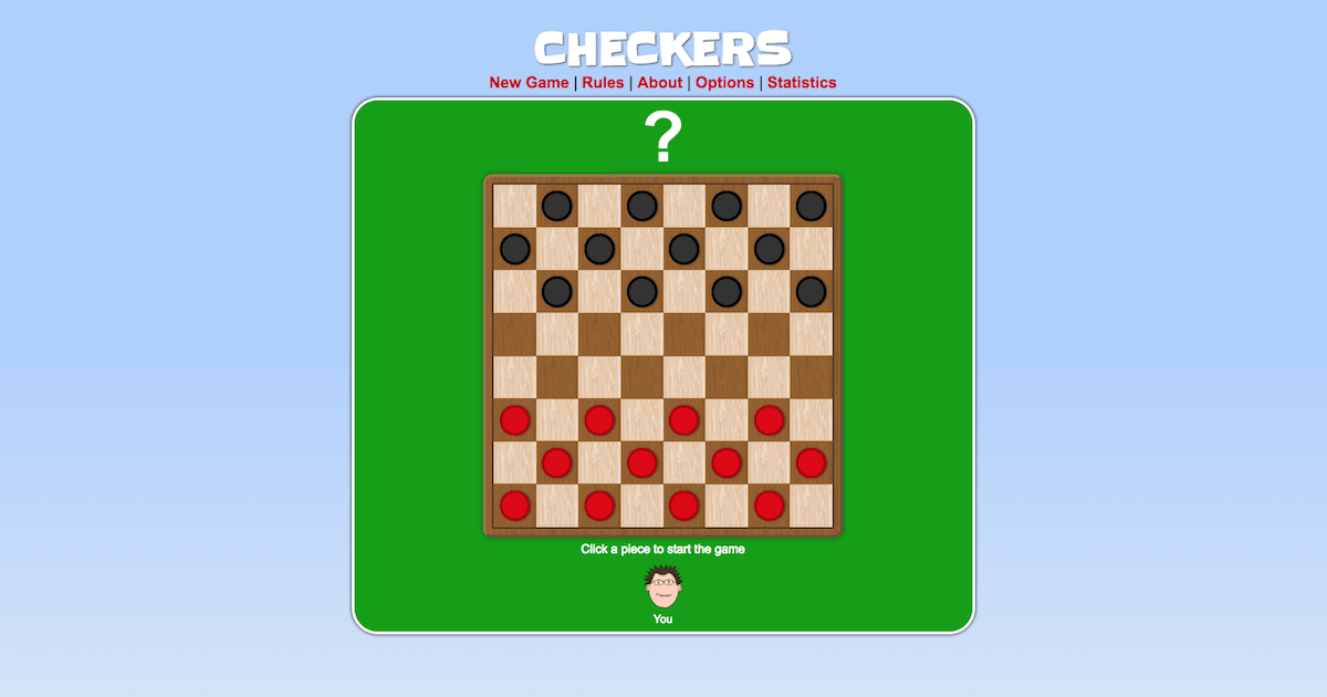 Checkers Game Logo - Checkers. Play it online!