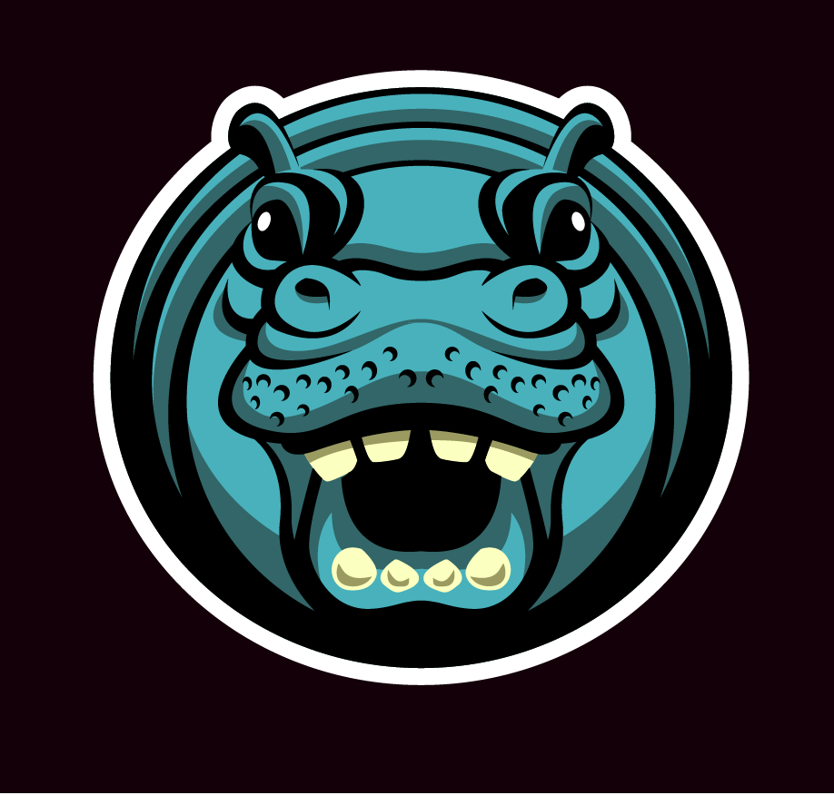 Hippo Sports Logo - Hard-Fightin' Hippos by Ray Claxton - Skillshare | Mascot Branding ...