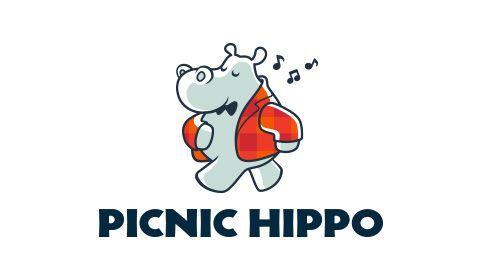 Hippo Sports Logo - Picnic Hippo logo design | things | Logo design, Logos, Logo concept