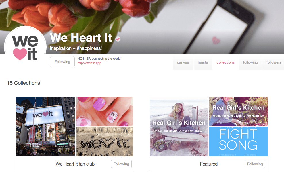 We Heart It App Logo - We Heart It | Following collections