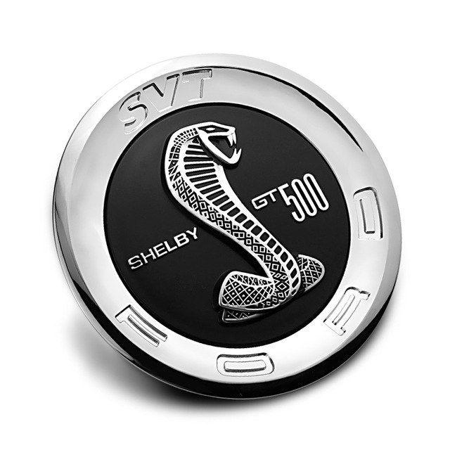 Super Snake Logo - Round 3D SVT Cobra Shelby GT500 Super Snake Chrome ABS Car Styling