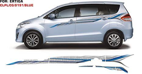 Blue Silver Car Logo - Automaze Vinyl Quara Car Side Full Body Sticker Graphics for Maruti ...