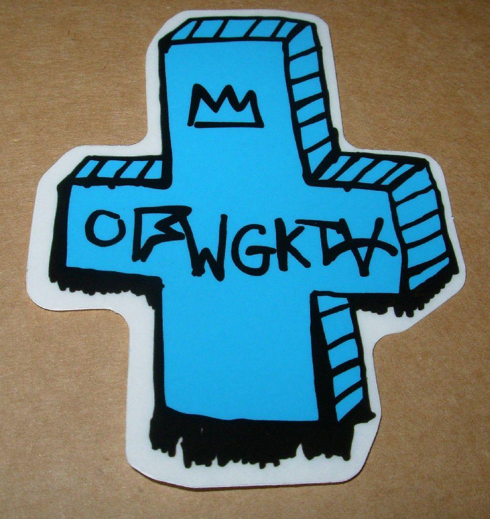 OFWGKTA Cross Logo - Odd Future OFWGKTA Sticker Blue Band Logo Decal Tyler The Creator