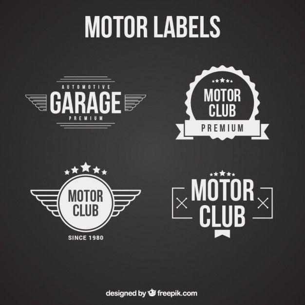 Motorcycle Black and White Brand Logo - Logos in black and white for a motorcycle club. Stock Image Page
