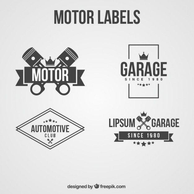 Motorcycle Black and White Brand Logo - Labels in black and white for motorcycle club Vector | Free Download