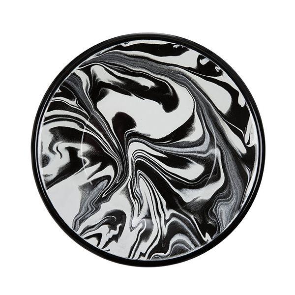 Black Swirl Logo - BORNN // BORNN ENAMELWARE // BLACK SWIRL DEEP LARGE PLATE