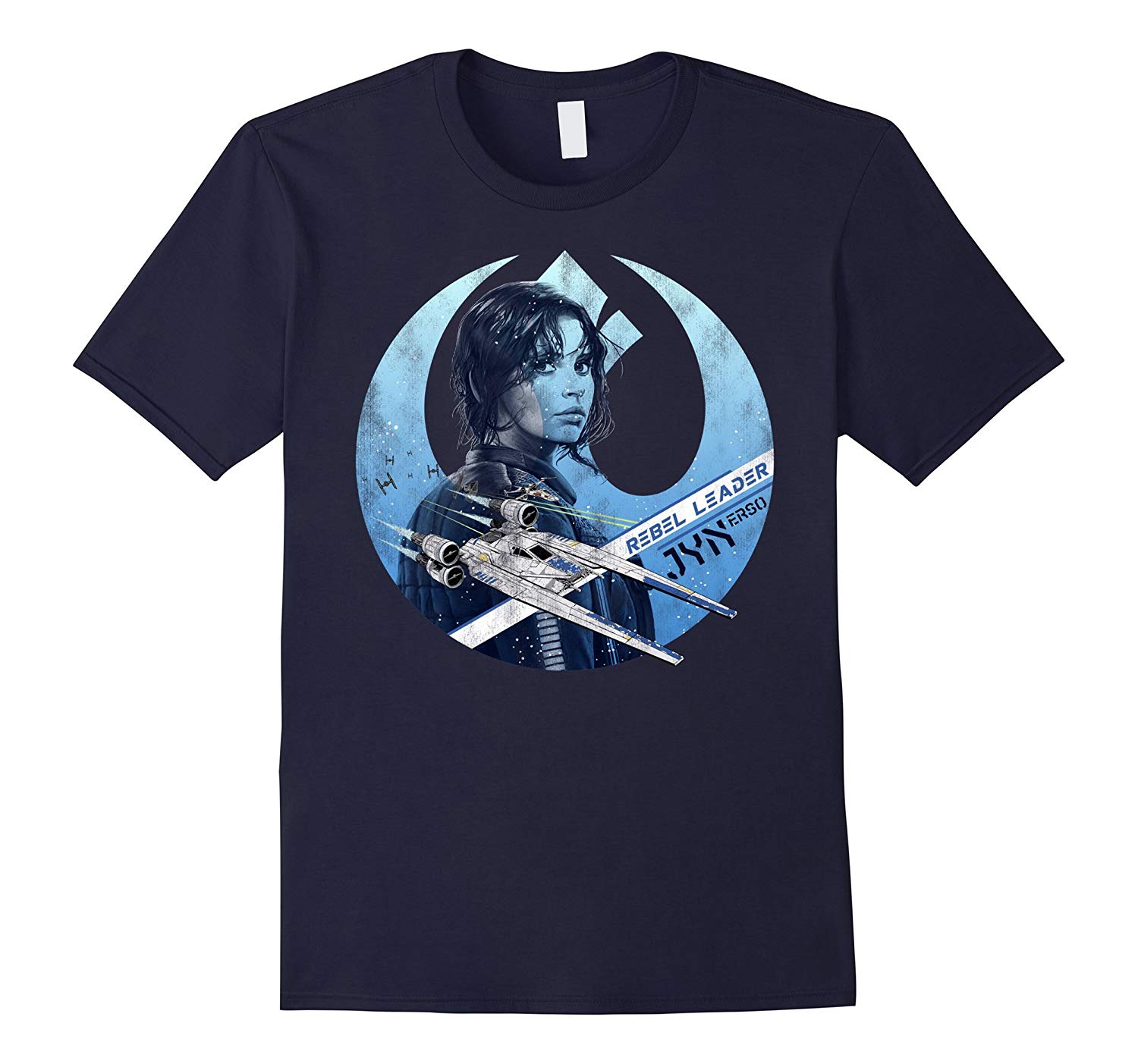 U Wing Logo - Star Wars Rogue One Jyn Rebel U-Wing Logo Graphic T-Shirt-PL – Polozatee