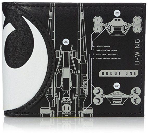 U Wing Logo - Star Wars Rogue One Death Star U Wing Split Logo Bi Fold Wallet