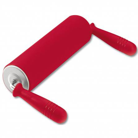 Red Rolling Pin Logo - Rolling pin with angled handles 25cm