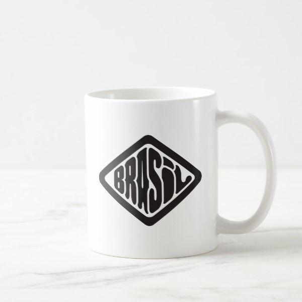 Retro Diamond Shape Logo - diamond shape Brasil retro logo Coffee Mug Custom office supplies