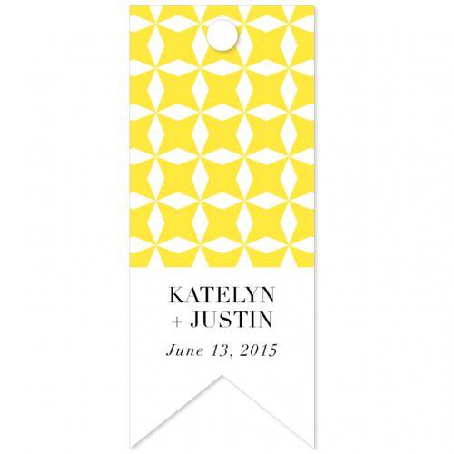 Retro Diamond Shape Logo - Retro Diamond Flag Shaped Hang Tags - Set of 15 - Wedding Hang Tags ...