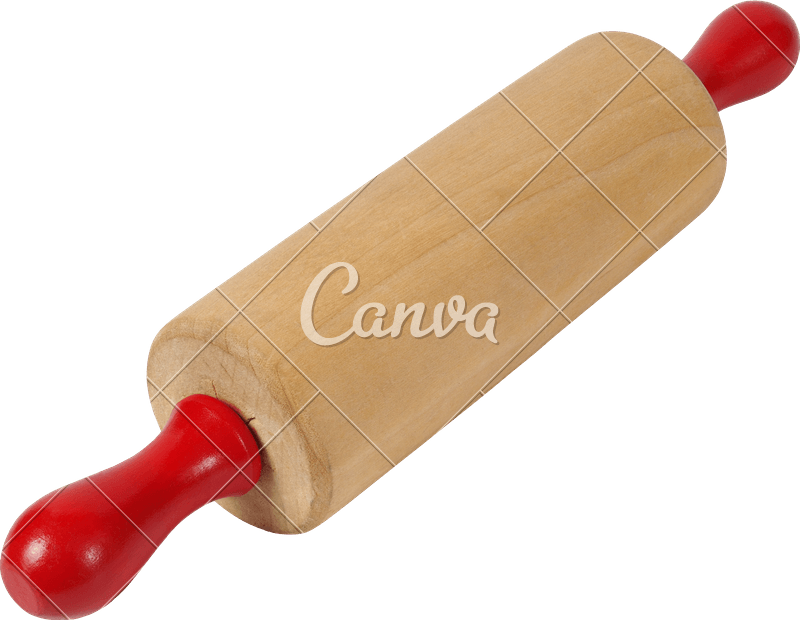 Red Rolling Pin Logo - Rolling Pin with Red Handles