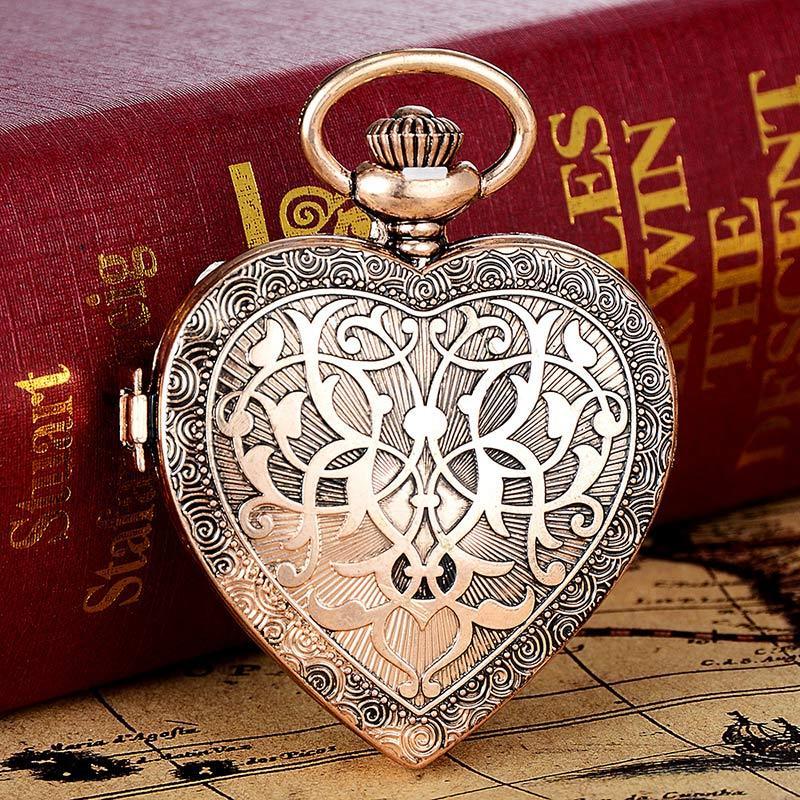 Retro Diamond Shape Logo - New Fashion Women Retro Heart Shaped Diamond Pocket Watch Gifts High ...