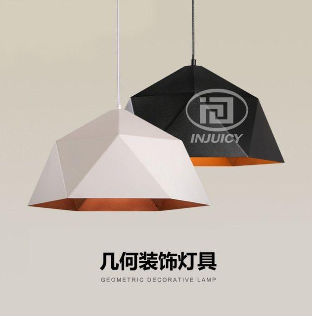 Retro Diamond Shape Logo - Loft Nordic Iron Diamond Shape Industrial Edison Droplight Creative ...