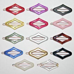 Retro Diamond Shape Logo - Vintage Diamond Shape Barrette Small Hair Clip Accessory Colorful